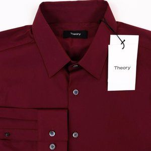 THEORY Men's Small Red Sylvain L/S Button Shirt